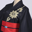 Women Cosmic Princess Kaguya! Kaguya Cosplay Costume Printed Black Kimono