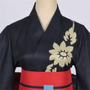Women Cosmic Princess Kaguya! Kaguya Cosplay Costume Printed Black Kimono