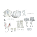Women Cute Bunny Cosplay Costume Lolita Sweet Satin Tulle Swimsuit Dress Accessories