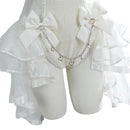 Women Cute Bunny Cosplay Costume Lolita Sweet Satin Tulle Swimsuit Dress Accessories