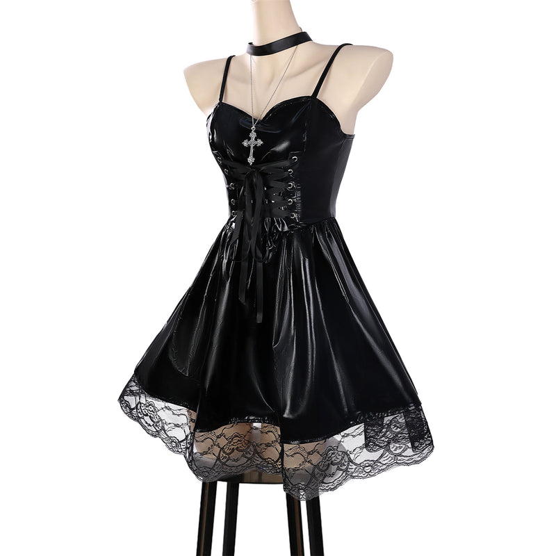 Women Death Note Misa Amane Cosplay Costume Clubwear Spaghetti Strap Dress - AwwwCos
