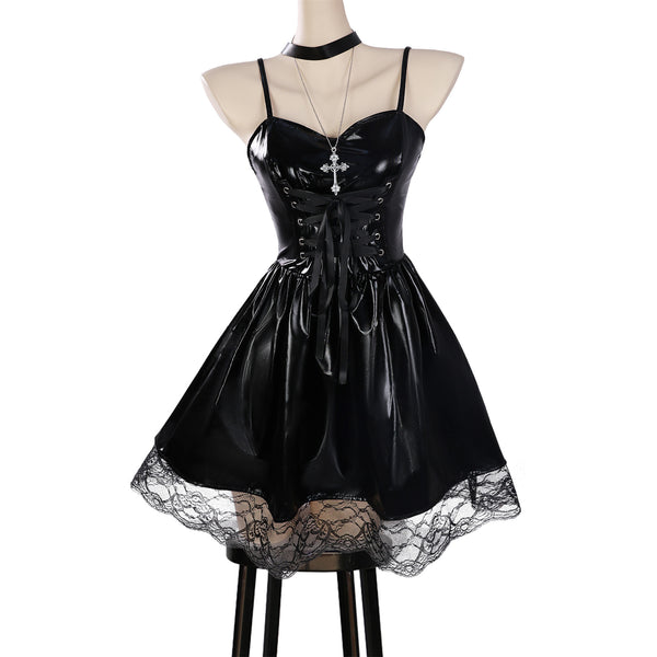 Women Death Note Misa Amane Cosplay Costume Clubwear Spaghetti Strap Dress - AwwwCos