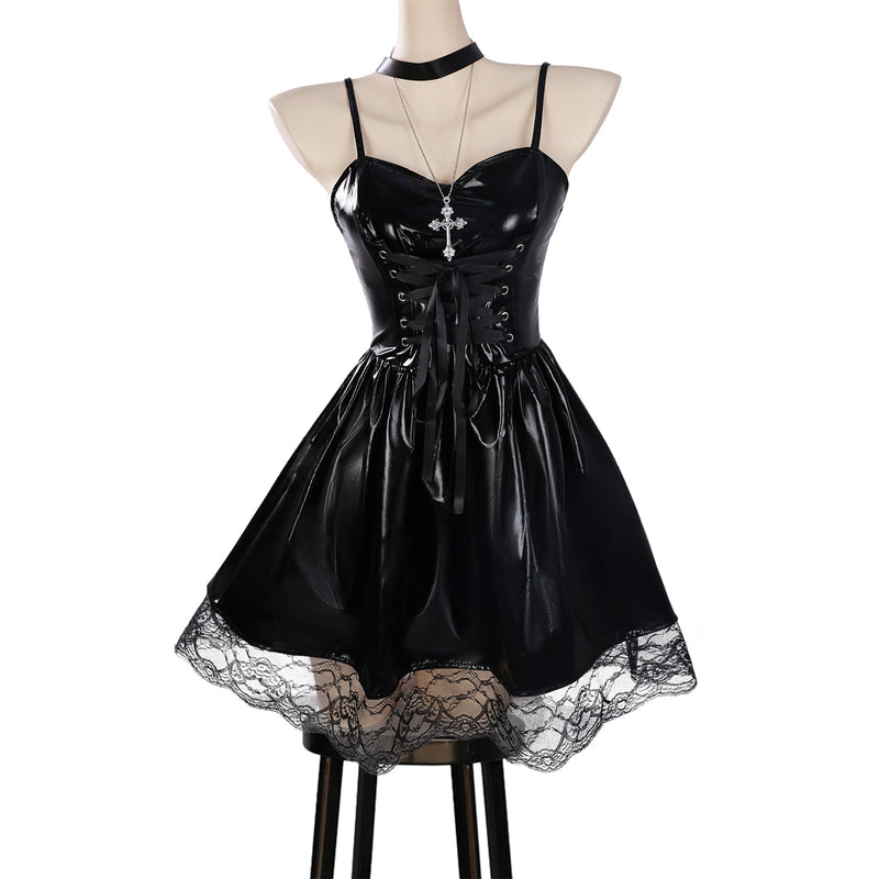Women Death Note Misa Amane Cosplay Costume Clubwear Spaghetti Strap Dress - AwwwCos
