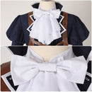 Women Game FGO Oberon Cosplay Costume Puff Sleeve Navy Blue Dress - AwwwCos