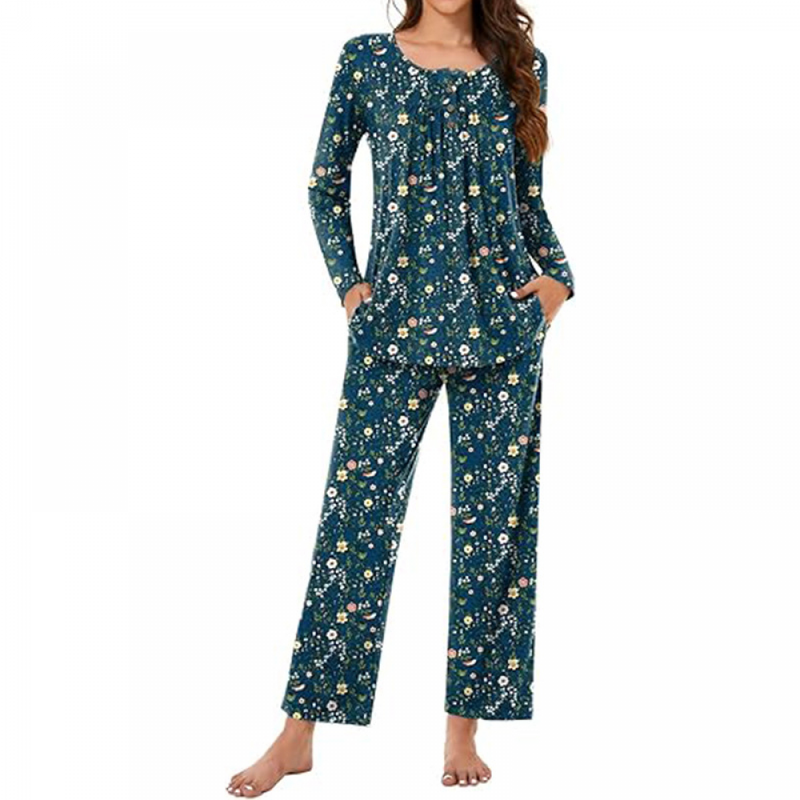 Women Fall Pajama Sets Ladies 2-Piece Lounge Indoor Sleepwear