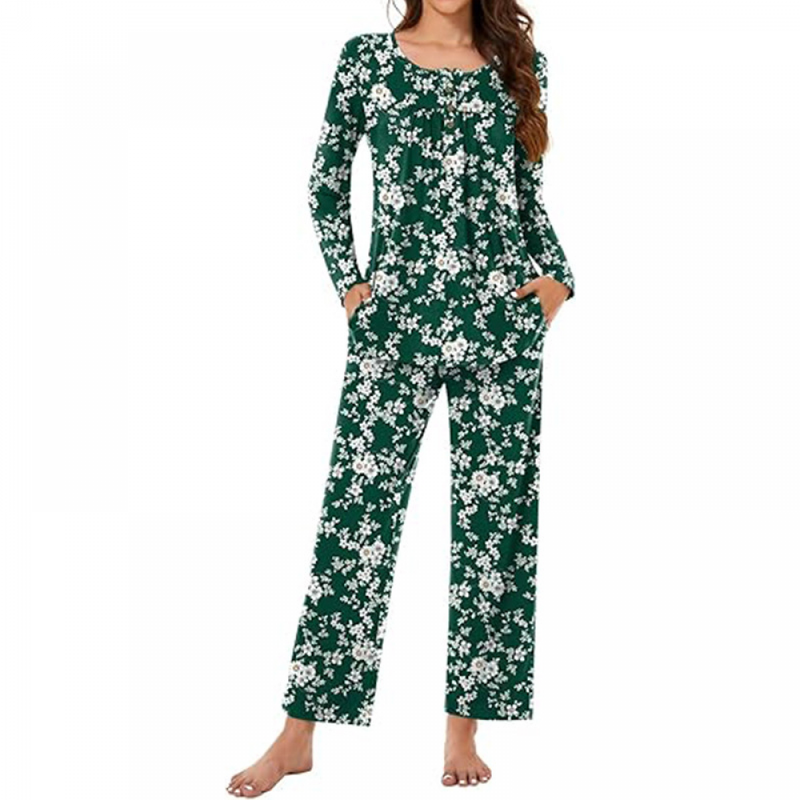 Women Fall Pajama Sets Ladies 2-Piece Lounge Indoor Sleepwear