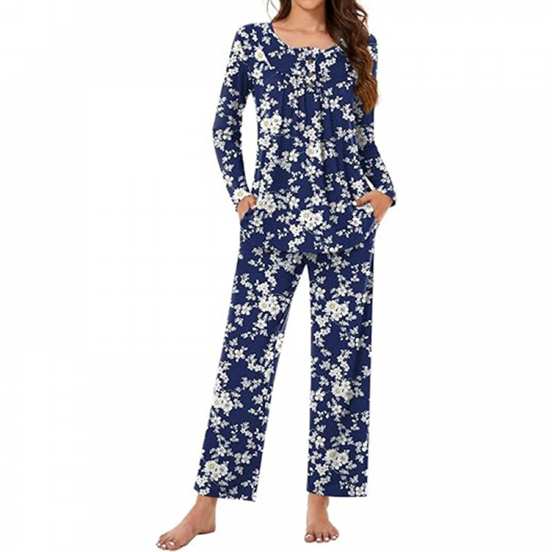 Women Fall Pajama Sets Ladies 2-Piece Lounge Indoor Sleepwear