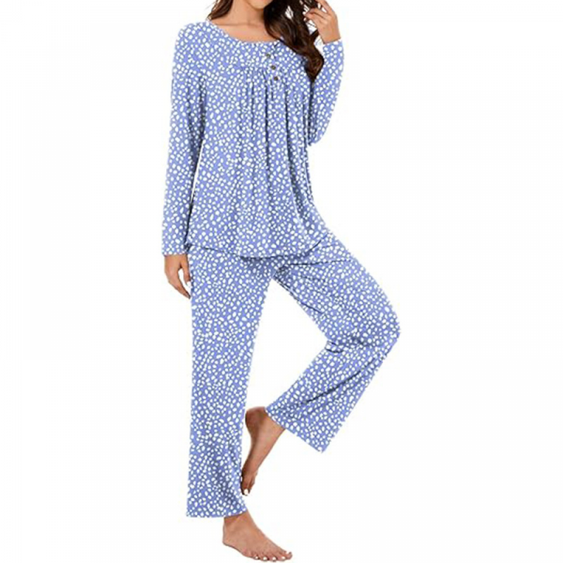 Women Fall Pajama Sets Ladies 2-Piece Lounge Indoor Sleepwear