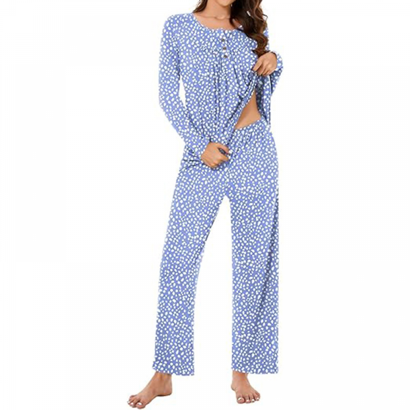 Women Fall Pajama Sets Ladies 2-Piece Lounge Indoor Sleepwear