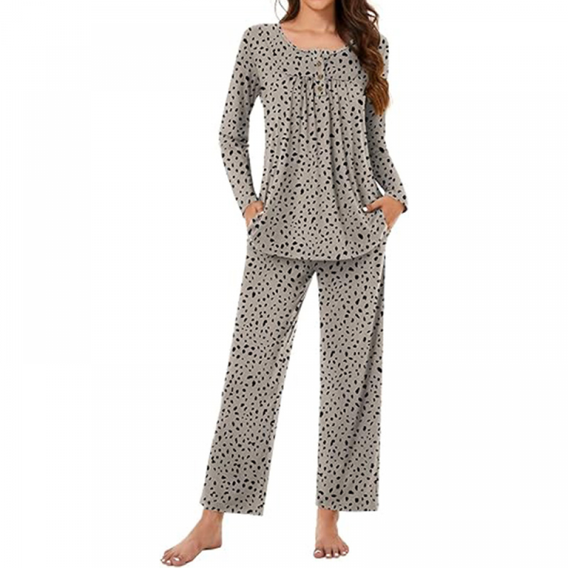 Women Fall Pajama Sets Ladies 2-Piece Lounge Indoor Sleepwear