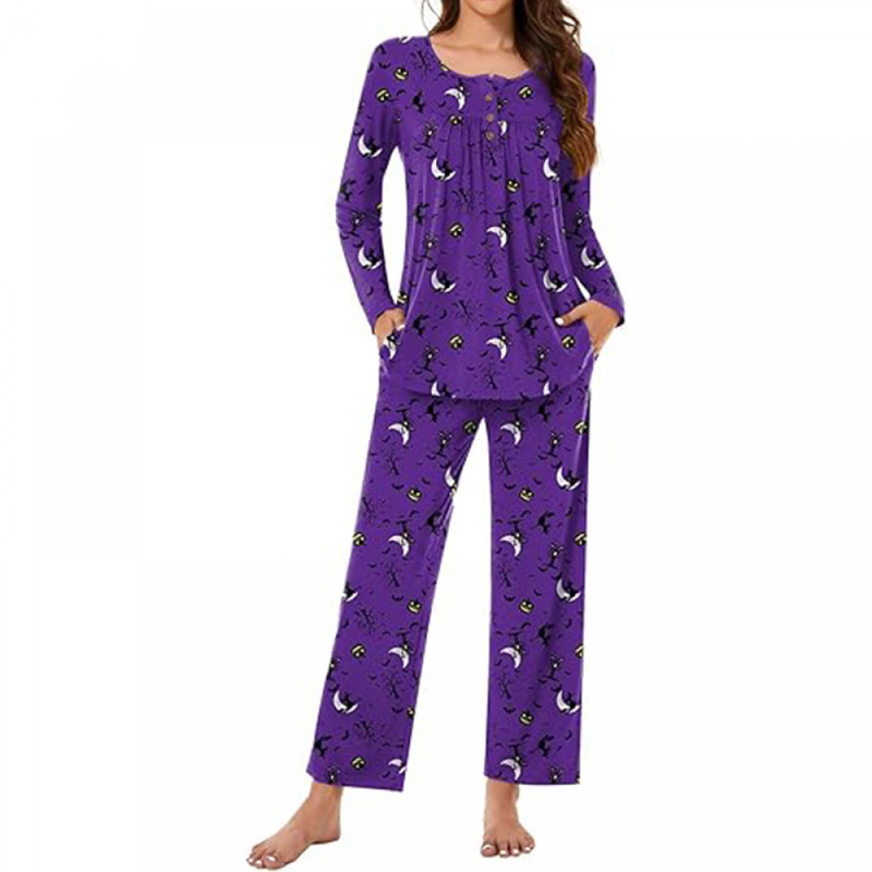 Women Fall Pajama Sets Ladies 2-Piece Lounge Indoor Sleepwear