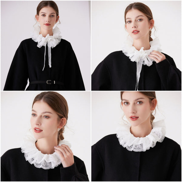 Women False Collar Wrist Cuffs for Wedding Party Fake Sleeve Half Shirt Collar - AwwwCos