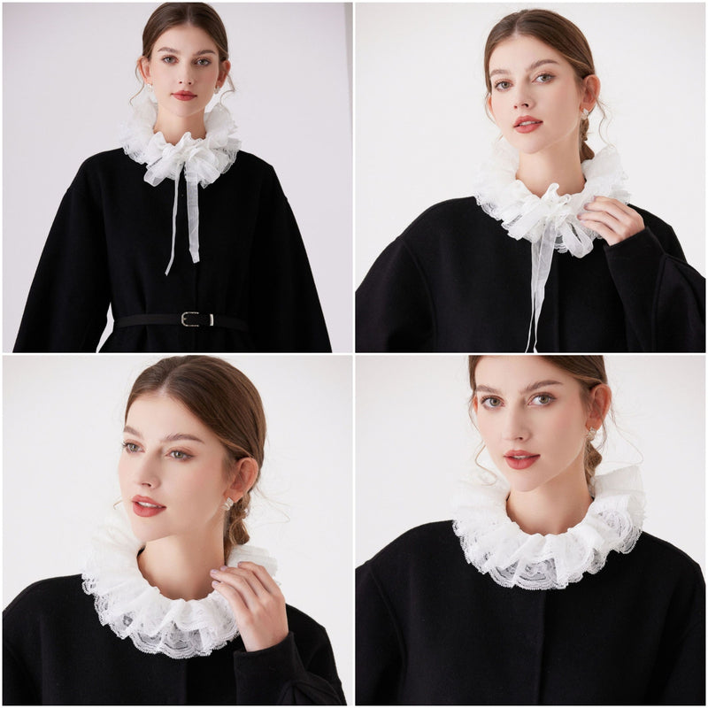 Women False Collar Wrist Cuffs for Wedding Party Fake Sleeve Half Shirt Collar - AwwwCos