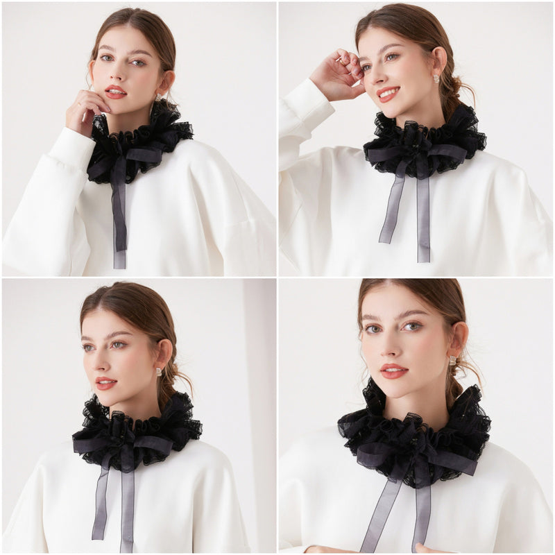 Women False Collar Wrist Cuffs for Wedding Party Fake Sleeve Half Shirt Collar - AwwwCos
