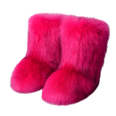 Women Faux Fur Fuzzy Snow Boots Fluffy Comfortable Winter Mid-Calf Boots - AwwwCos