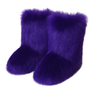 Women Faux Fur Fuzzy Snow Boots Fluffy Comfortable Winter Mid-Calf Boots - AwwwCos