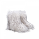 Women Faux Fur Indoor Flat Shoes Snow Boots Fluffy Winter Mid-Calf Boots - AwwwCos