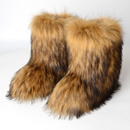 Women Faux Fur Furry Fuzzy Snow Boots Fluffy Winter Mid-Calf Boots - AwwwCos