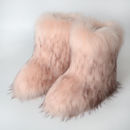 Women Faux Fur Furry Fuzzy Snow Boots Fluffy Winter Mid-Calf Boots - AwwwCos