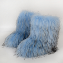 Women Faux Fur Furry Fuzzy Snow Boots Fluffy Winter Mid-Calf Boots - AwwwCos
