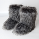 Women Faux Fur Furry Fuzzy Snow Boots Fluffy Winter Mid-Calf Boots - AwwwCos