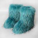 Women Faux Fur Fuzzy Snow Boots Fluffy Comfortable Winter Mid-Calf Boots - AwwwCos
