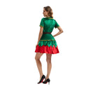 Women Female Christmas Mrs Claus Elf Cosplay Costume Accessory Full Set - AwwwCos