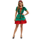 Women Female Christmas Mrs Claus Elf Cosplay Costume Accessory Full Set - AwwwCos