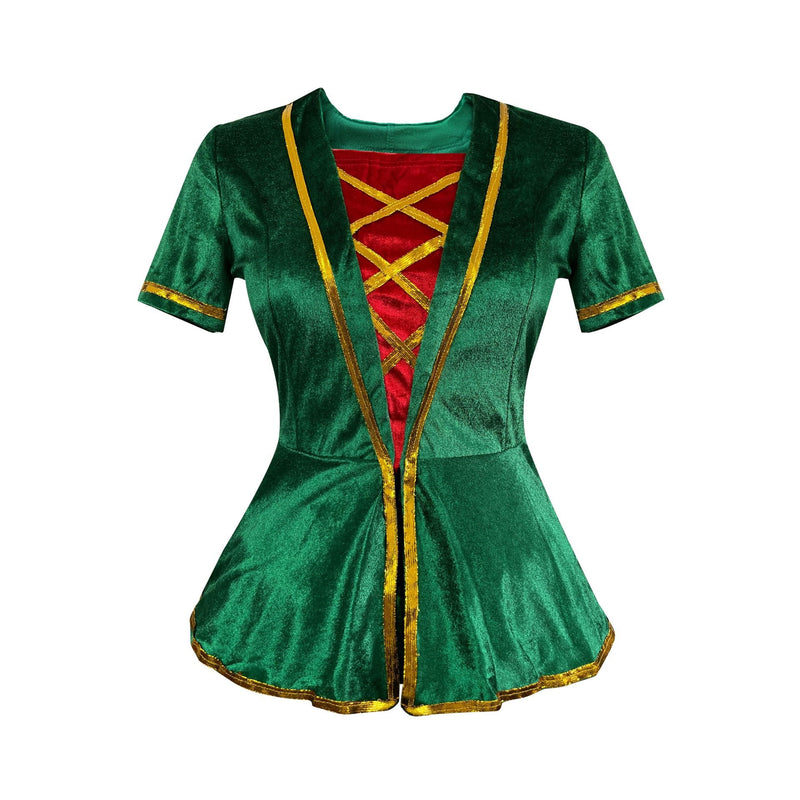 Women Female Christmas Mrs Claus Elf Cosplay Costume Accessory Full Set - AwwwCos