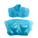 Women Film Beetlejuice Astrid Cosplay Costume Blue Dress - AwwwCos