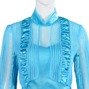 Women Film Beetlejuice Astrid Cosplay Costume Blue Dress - AwwwCos