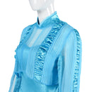 Women Film Beetlejuice Astrid Cosplay Costume Blue Dress - AwwwCos