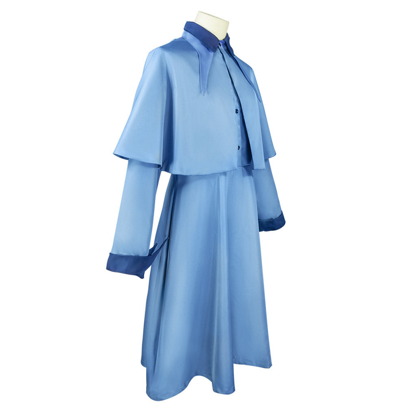 Women Film Hibiscus Delacur Cosplay Costume Blue Boothbarton School Uniform - AwwwCos