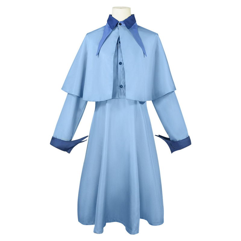 Women Film Hibiscus Delacur Cosplay Costume Blue Boothbarton School Uniform - AwwwCos