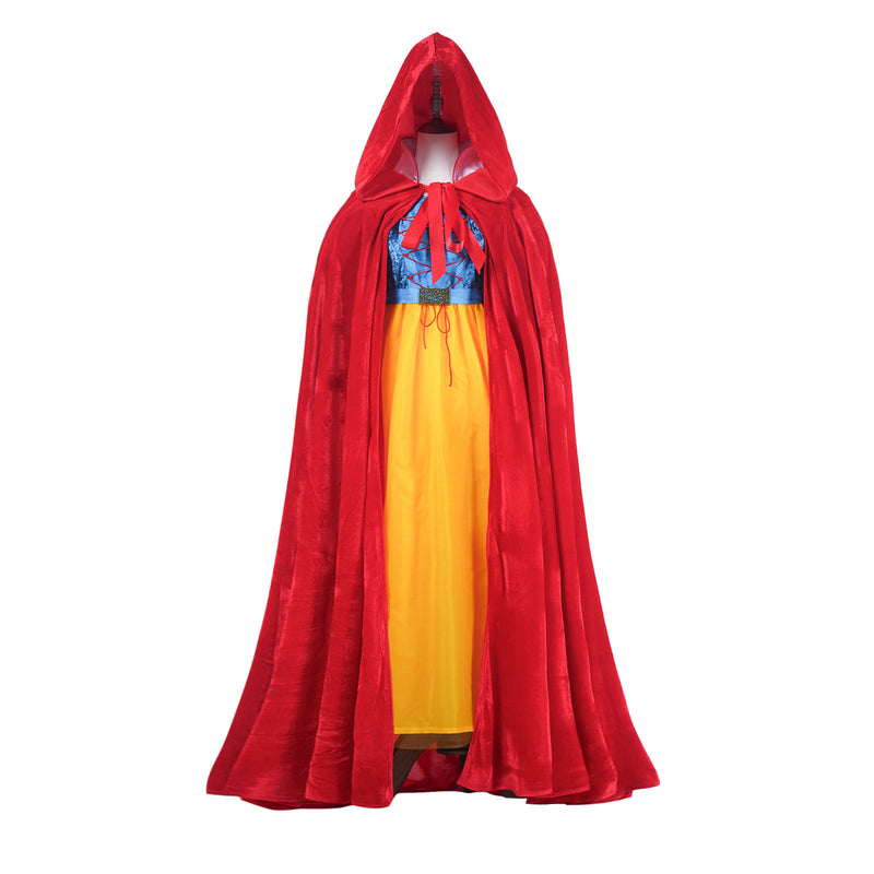 Women Film Snow White Cosplay Costume Red Cloak