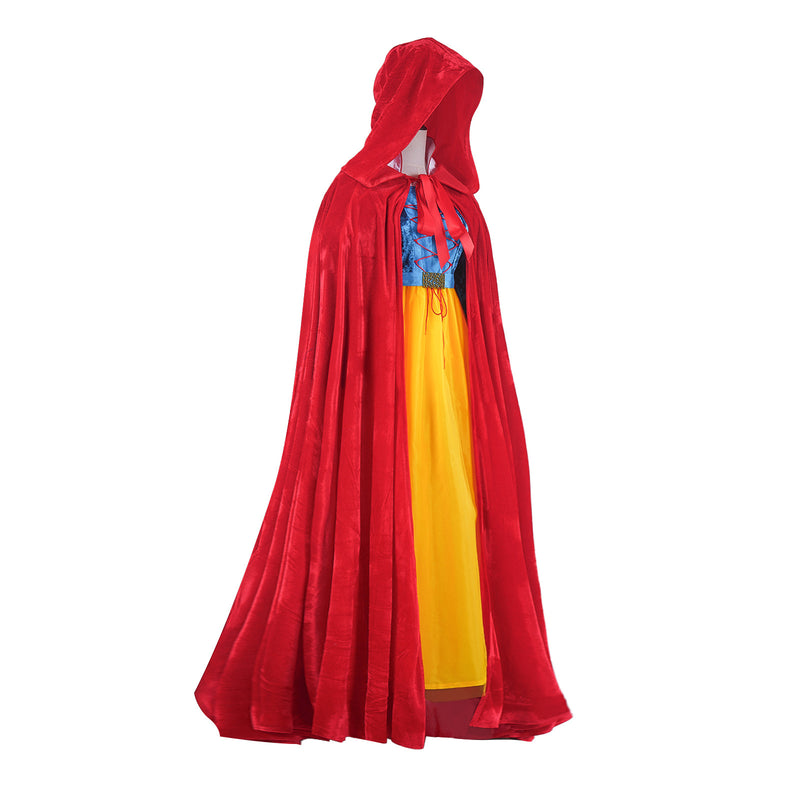 Women Film Snow White Cosplay Costume Red Cloak