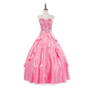 Film Wicked Glinda Cosplay Costume Pink Sequin Corset Skirt - AwwwCos