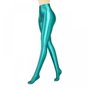Women Footed Leggings Metallic Dance Shiny Leggings Shimmer Pants Glitter Tights - AwwwCos