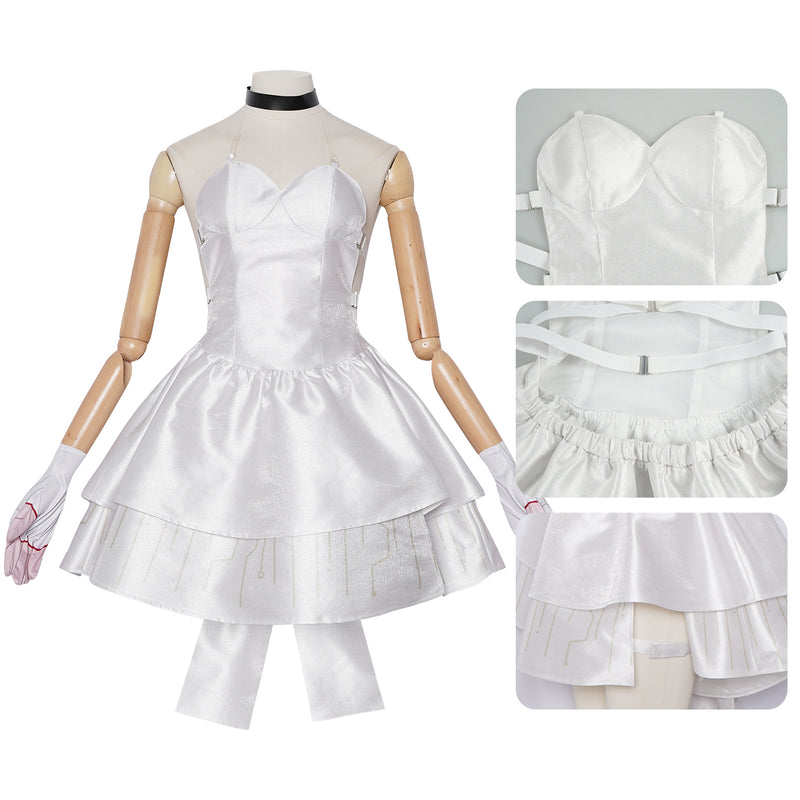 Women Game Moonlight Moth Silver Waves Cosplay Costume