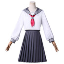 Women Game Silent Hill Shimizu Hinako Cosplay Costume Top Grey Pleated Skirt