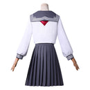 Women Game Silent Hill Shimizu Hinako Cosplay Costume Top Grey Pleated Skirt