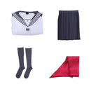 Women Game Silent Hill Shimizu Hinako Cosplay Costume Top Grey Pleated Skirt