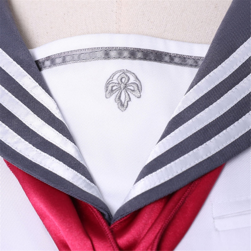 Women Game Silent Hill Shimizu Hinako Cosplay Costume Top Grey Pleated Skirt