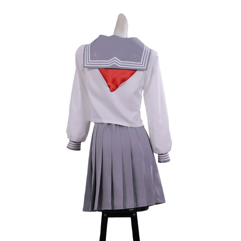 Women Game Silent Hill Shimizu Hinako Cosplay Costume Top Light Grey Skirt