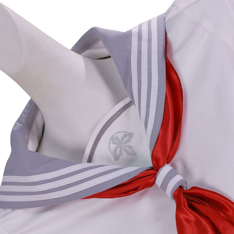 Women Game Silent Hill Shimizu Hinako Cosplay Costume Top Light Grey Skirt