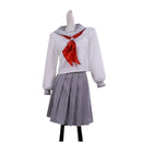 Women Game Silent Hill Shimizu Hinako Cosplay Costume Top Light Grey Skirt