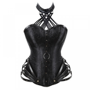 Women Gothic Corset Steel Boned Body Shaper Medieval Bustier Tops - AwwwCos