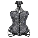 Women Gothic Corset Steel Boned Body Shaper Medieval Bustier Tops - AwwwCos