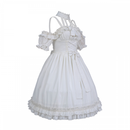 Women Gothic Lolita Short-Sleeved one-Piece Dress with Ruffled Bow - AwwwCos
