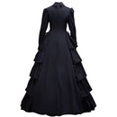 Women Gothic Victorian Masquerade Queen Princess Cosplay Ruffles Dress - AwwwCos